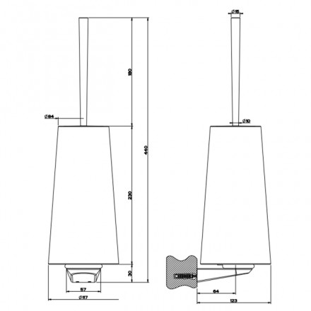 Ершик для унитаза Gessi Cono 45419#031