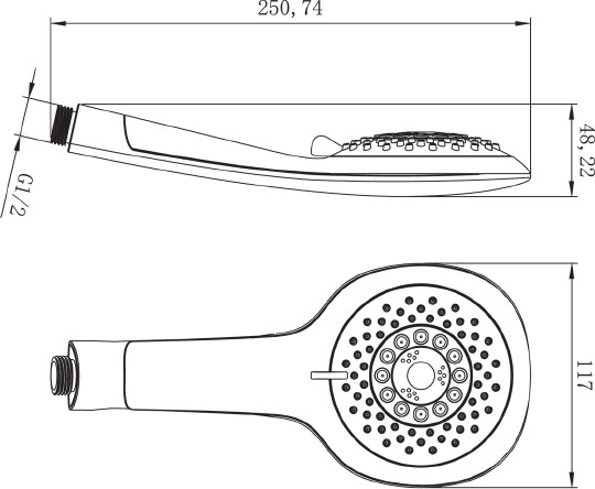 душевая лейка lemark lm0815c white