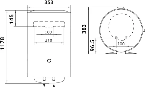 накопительный водонагреватель ariston pro1 r inox abs v slim 2k 80 v электрический