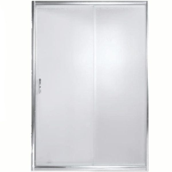 дверь для душевой кабины в нишу river bering 130 мт 10000000038 профиль матовый хром, стекло матовое