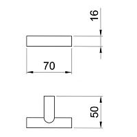 Крючок Fantini Young 96 93 7608 матовая натуральная сталь