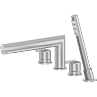 Смеситель на борт ванны Abber Perfekte 316 AF8A13BST с душевым гарнитуром, нержавеющая сталь