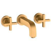 Смеситель Axor Citterio для раковины, встраиваемый, излив: 16.2см., цвет: шлифованное золото