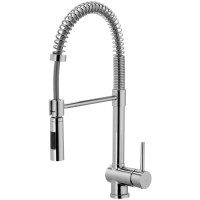 Смеситель Paffoni Stick SK179CR для кухни, гибкий излив, душ, хром глянцевый
