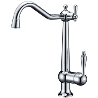 Смеситель для кухни с подключением к фильтру Paulmark Retro Re213226-CR, цвет хром