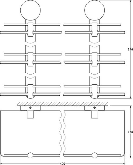 Полка Artwelle Harmonie HAR 038 3-ярусная, 40 см