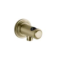 Подвод воды Gessi Venti20 65161#727 с держателем ручного душа, цвет: Brushed Brass PVD