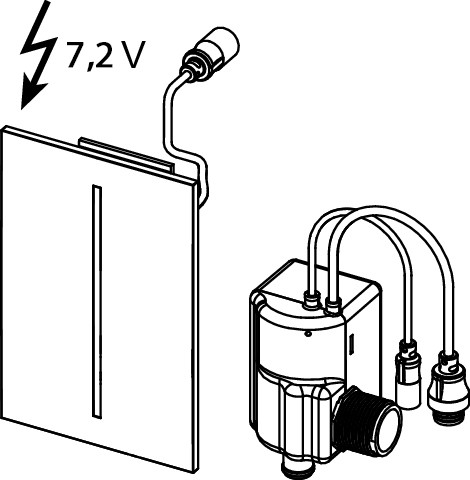 кнопка для инсталяции tece filo urinal 9242071 7,2 v сатин