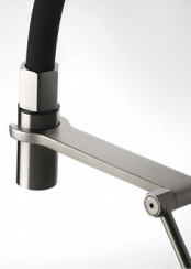 смеситель для кухни gessi officine 
 60055#707 цвет-black metal brushed pvd