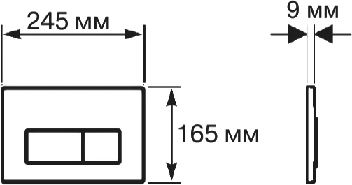 клавиша для инсталляции aquatek slim kdi-0000021 для унитаза, абс-пластик, белая глянцевая