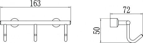 Планка с крючками Savol S-005253