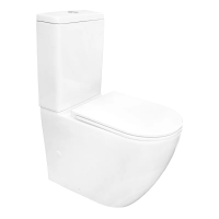 Унитаз компакт Azario Grado AZ-2141 UQ1 напольный, безободковый, слив "Торнадо", с бачком и сиденьем микролифт, 66.5х38х84.5 см, белый