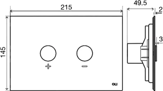 кнопка смыва для инсталляции oli blink 878781 сталь, цвет матовое золото, антивандальная