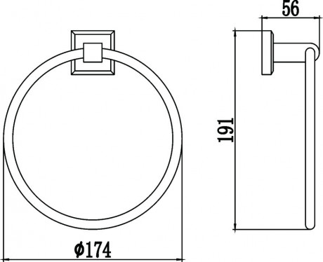 Держатель для полотенец кольцевой Savol S-009560