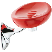 Мыльница Stil Haus Zefiro ZE09(08-RO) настенная, хром/красный