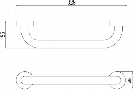 Поручень Savol S-10030C бронзовый 30 см