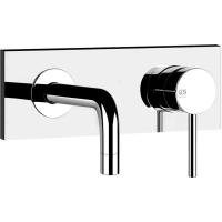 Смеситель Gessi Via Tortona 44823#031 для раковины, встраиваемый, внешняя часть, без донного клапана, излив 128-148 мм, цвет хром