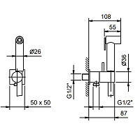 гигиенический душ fantini nostromo 91 92 8486 никель