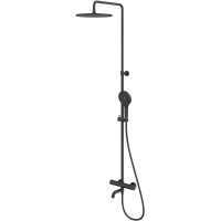 Душевая система Whitecross Y Y1234TOPBL 300 мм, с термостатом, черный матовый