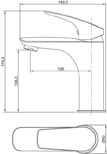 смеситель для раковины aquanet atletic af310-10c хром