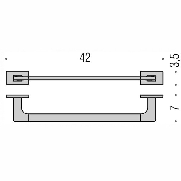 Colombo Design Look Полотенцедержатель 42см, хром