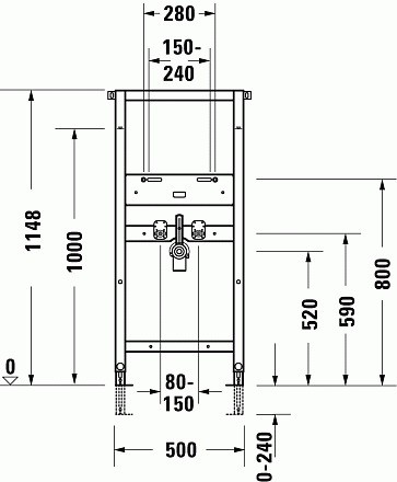 инсталляция для раковины duravit durasystem wd2001000000