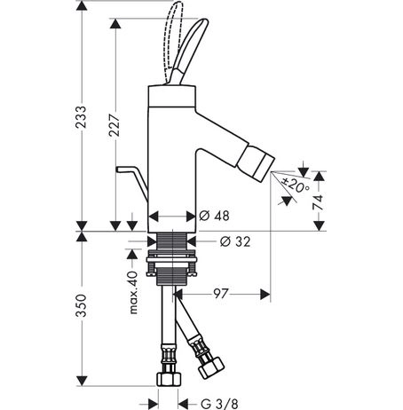 смеситель для биде axor starck 
 10200000 хром