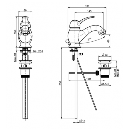 смеситель для раковины fima carlo frattini lamp f3301ra