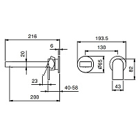 смеситель fantini mare 51 02 v011b для раковины