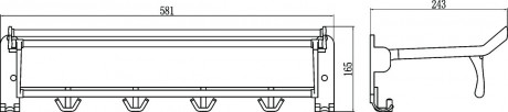 Полка для полотенец откидная 58,1 см Savol S-008099