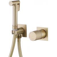 Гигиенический душ Abber Rund AF8725G со смесителем, CoolStart, золотой матовый