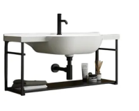 Консоль GLOBO MODE ME002SAR для раковины ME080, размер 76.7 см, крепление в комплекте, черный (Nero opaco)