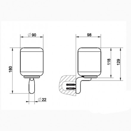 Стакан для зубных щеток Gessi Goccia 38008#079