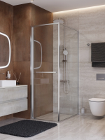 Душевой уголок Cezares Lux LUX-AH-FS-1-70/100-C-CR 70x100 см, профиль хром, стекло прозрачное