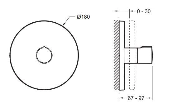 переключатель потоков jacob delafon round на три потребителя цвет хром, e19032-cp