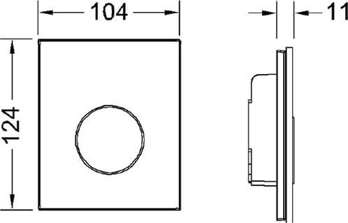 кнопка для инсталяции tece loop urinal 9242658 черное стекло, цвет золото