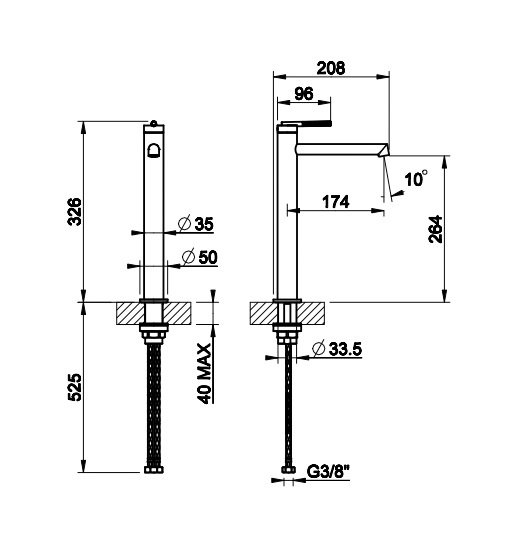 смеситель для раковины gessi ingranaggio 63506#031