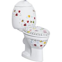 Унитаз компакт Creavit Cocuk CK300-11CB00E-FF00 белый с декором без сиденья без бачка