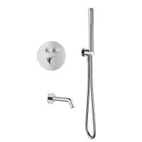 Душевая система AQUAme AQM8407CR с термостатом цвет Хром