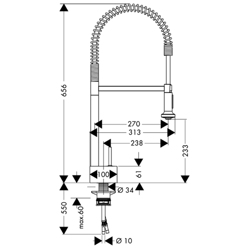 смеситель для кухни axor starck 10820000