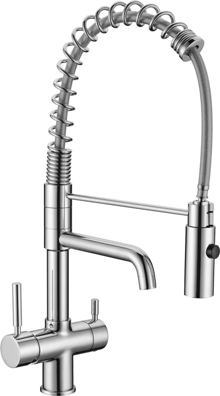 Смеситель для кухни Seaman Barcelone SSL-5370 water polish, с гибким изливом