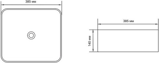 раковина aquanet city-1 00211280 38.5x38.5 см, накладная, белая