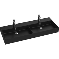 Раковина 121,2x46,6 см Jacob Delafon Vivienne EXBL112-NGM двойная, цвет черный