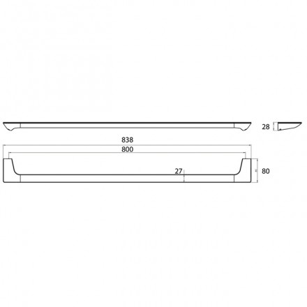 Полотенцедержатель 80 см Emco Art 1660 001 81
