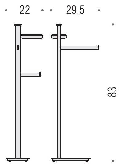 Напольная стойка с аксессуарами Colombo Design Units B9113.S.CR-VAN