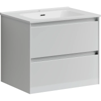 Тумба под раковину SANCOS Cento 590х450х500, c двумя ящиками, белая глянцевая арт. CN60W