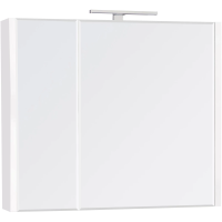 Зеркальный шкаф 76x65 см белый глянец Roca Etna 857304806