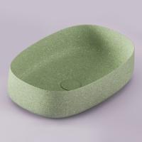 Раковина ArtCeram Cognac Quadro COL009 95 00 накладная, без отв., без перелива, на столешницу, Saniglaze, 56x41xh15.5 см, mint