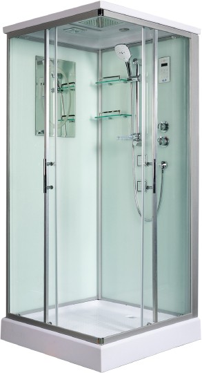 Душевая кабина WeltWasser WW500 Laine 1004 100x100 10000003269 профиль Хром стекло прозрачное