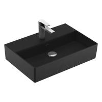 Раковина Villeroy & Boch Memento 2.0 4A226LR7 подвесная/накладная, 60x42 см, Pure Black (чистый черный) с покрытием CeramicPlus